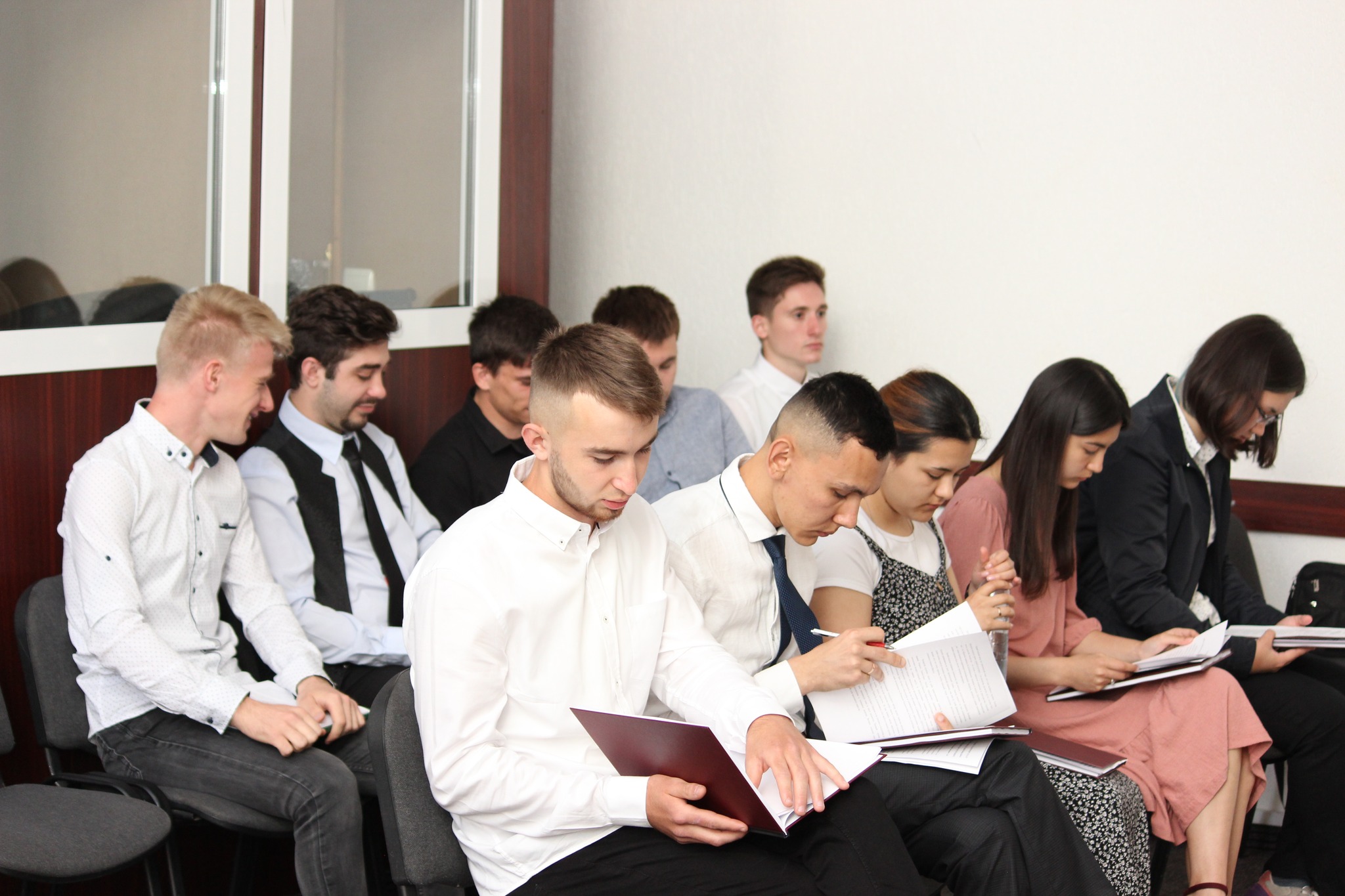 Central Asian students in a classroom