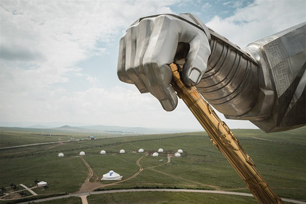 Mongolian countryside with tents